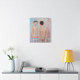 Matte Stretched Canvas Wall Art - IM IN MY MAXIMAL MODE - Figurative Nude in Mirror