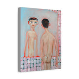 Matte Stretched Canvas Wall Art - IM IN MY MAXIMAL MODE - Figurative Nude in Mirror