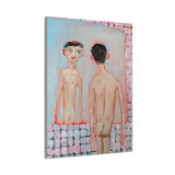Matte Stretched Canvas Wall Art - IM IN MY MAXIMAL MODE - Figurative Nude in Mirror