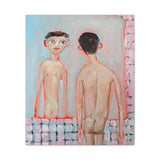 Matte Stretched Canvas Wall Art - IM IN MY MAXIMAL MODE - Figurative Nude in Mirror