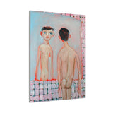 Matte Stretched Canvas Wall Art - IM IN MY MAXIMAL MODE - Figurative Nude in Mirror