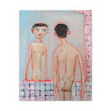 Matte Stretched Canvas Wall Art - IM IN MY MAXIMAL MODE - Figurative Nude in Mirror
