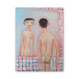 Matte Stretched Canvas Wall Art - IM IN MY MAXIMAL MODE - Figurative Nude in Mirror