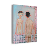 Matte Stretched Canvas Wall Art - IM IN MY MAXIMAL MODE - Figurative Nude in Mirror