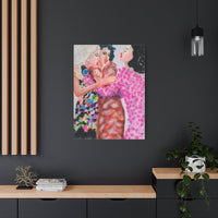 “After Third Prosecco” canvas print styled in a room, blending seamlessly with modern and artistic decor