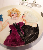 Close-up of “Queens of Chaos 4,” showcasing the intricate painting and artistic details on the porcelain surface