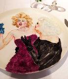 Close-up of “Queens of Chaos 4,” showcasing the intricate painting and artistic details on the porcelain surface