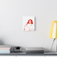 Extra-small “Sketch 32” canvas print on a light wall, adding subtle charm to a minimalist space