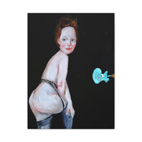 Front view of “Squid” canvas print by Katrin Valgemäe, displayed on a white background showcasing the detailed artwork