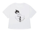 Front view of the “Male Tears” oversized t-shirt by Katrin Valgemäe, featuring a bold statement design