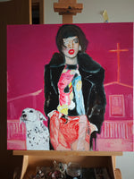 Painting "Out of my way — I’m running"
