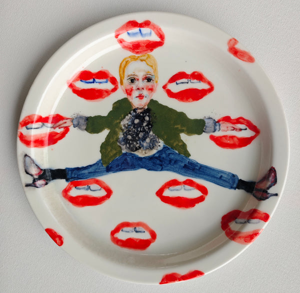 Porcelain plate "Lips"
