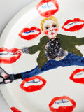 Porcelain plate "Lips"