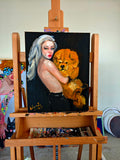 Painting "It-Girl & the Chinese Teddy"