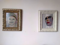 “Iron Teeth” by Katrin Valgemäe displayed on a wall, highlighting its historical essence and elegant frame