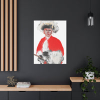 Large “Parade” canvas print displayed on a dark wall, becoming the focal point of a sophisticated room