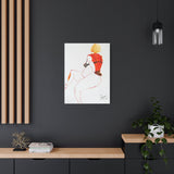 Large “Red Back” canvas print showcased on a dark wall, making a powerful statement in contemporary decor