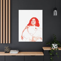 Large “Sketch 32” canvas print displayed on a dark wall, making a powerful statement in contemporary spaces