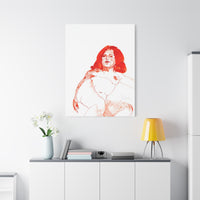 Large “Sketch 32” canvas print displayed on a light wall, making a bold artistic statement