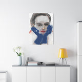 Medium “Blue Gloves” canvas print on a white wall, perfect for elevating modern interiors with a statement piece
