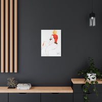 Medium “Red Back” canvas print displayed on a dark wall, enhancing the room’s artistic and bold atmosphere