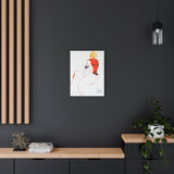 Medium “Red Back” canvas print displayed on a dark wall, enhancing the room’s artistic and bold atmosphere