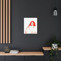 Medium “Sketch 32” canvas print on a dark wall, creating a bold and dramatic artistic impression