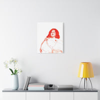 Medium “Sketch 32” canvas print on a light wall, providing a striking centerpiece for modern interiors