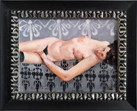 “PatternWhisperer” by Katrin Valgemäe displayed in a detailed wooden frame, complementing its intricate design