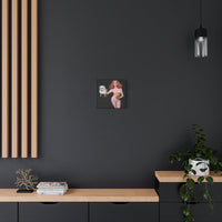 “Pedigree” canvas print displayed on a dark wall, enhancing the contrast and sophistication of the room