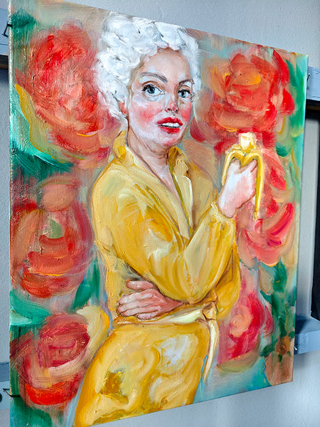 Painting "Roses Are Red, Bananas Are Weird"