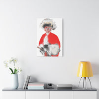 Small “Parade” canvas print displayed on a white wall, adding charm and vibrancy to compact spaces