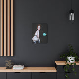 Small “Squid” canvas print on a dark wall, adding elegance and depth to the room