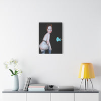 Small “Squid” canvas print on a light wall, bringing a splash of creativity to minimalist decor