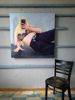 Social Currency” by Katrin Valgemäe displayed on a wall, highlighting its bold and modern composition