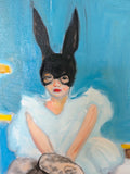 Painting "Bunnies never go out of style"
