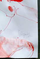 Fine detail of Katrin Valgemäe “Sketch 32,” capturing the fluidity and depth of the ink strokes on paper