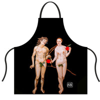 Adam and Eve Cooking Apron Front View