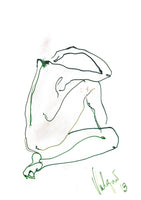 “Sketch 11” by Katrin Valgemäe, a 2013 ink on paper artwork, featuring bold strokes and dynamic figurative expression