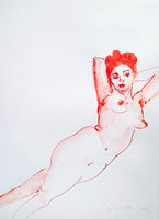 “Sketch 28” by Katrin Valgemäe, a 2022 ink on paper artwork, showcasing expressive strokes and dynamic artistic energy