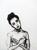 Sketch 37 – Quick Figurative Ink Drawing by Katrin Valgemäe